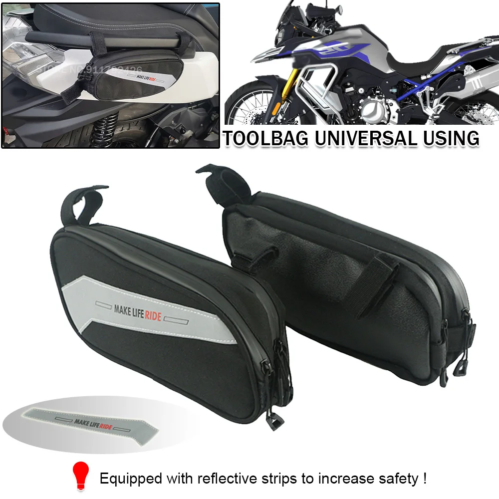 Tool Bag Motorcycle Side Luggage Rack Gap Toolbag Night Reflective Safety For BMW R1200GS R1250GS For Voge 900DSX For XADV 750