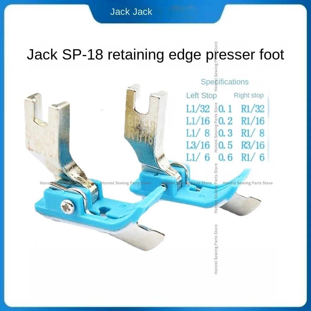 10PCS Original Sp-18 Left and Right Pressing Line with Knife Presser Foot Plastic Edge Stop Seam Allowance 1/32 1/16 1/8 3/16