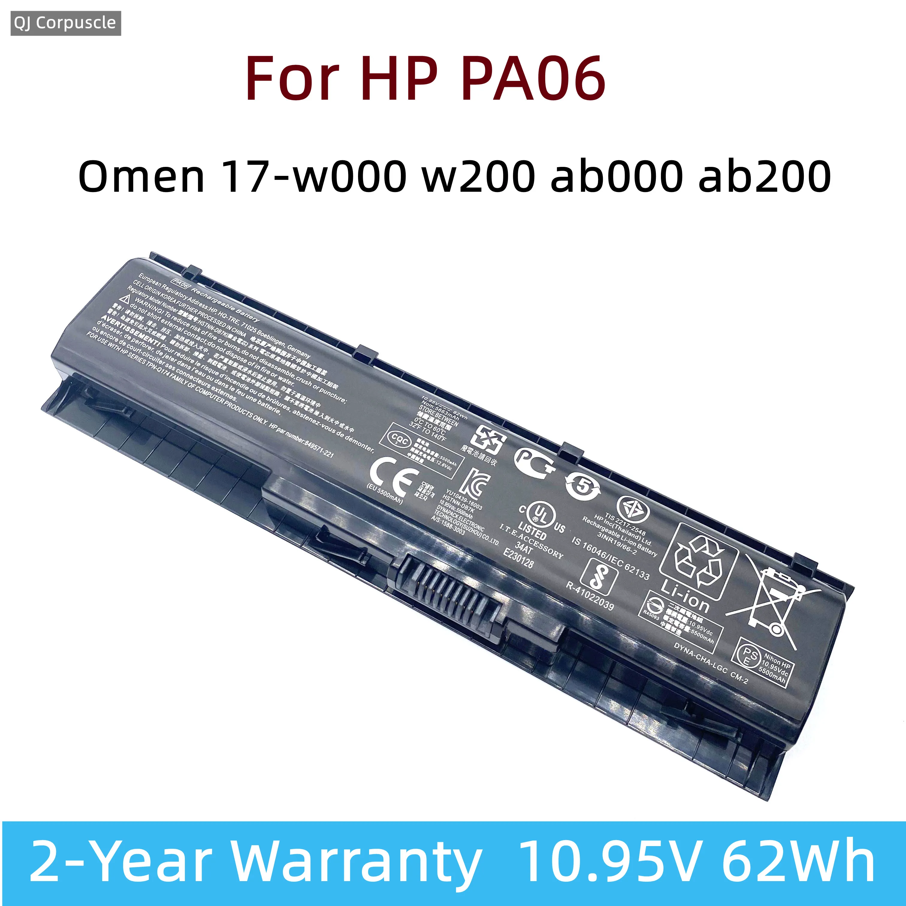 

New Original PA06 62Wh Laptop Battery For HP Omen 17-w000 17-w200 17-ab000 17t-ab200 HSTNN-DB7K 849571-221 849571-241 849911-850