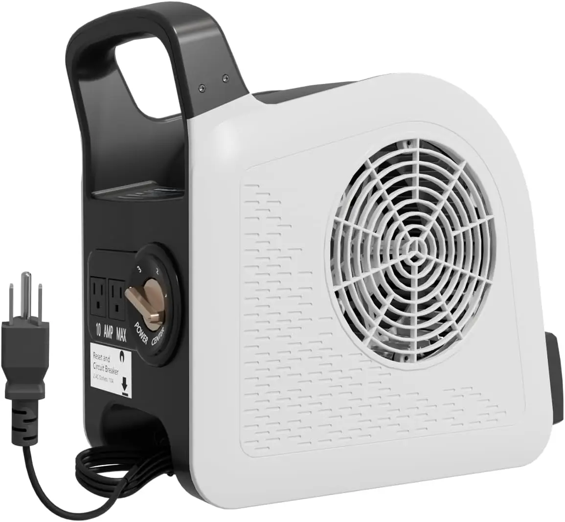 

High Velocity Blower Fan for Drying, Cooling, Ventilating - Portable Air Mover with 185° Rotation, 3 Speeds, 2 Outlets