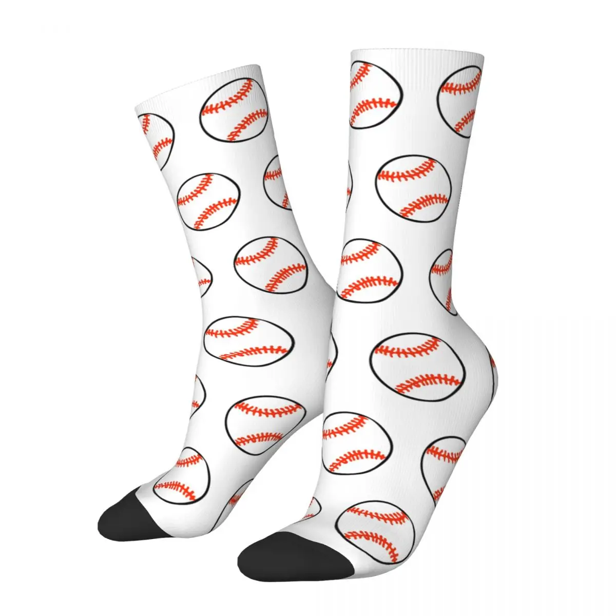 Baseball Player Sports Theme Design All Season Socks Stuff for Men Women Breathable Print Socks