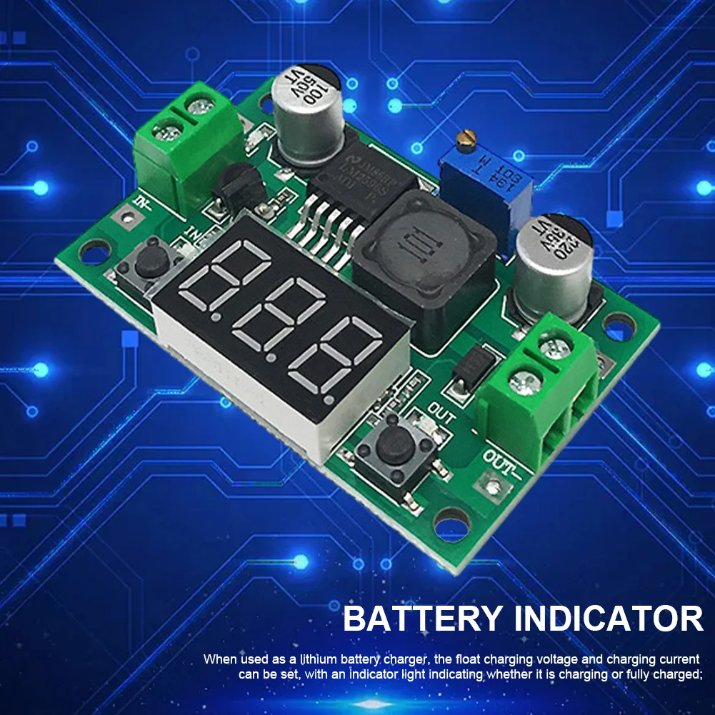 LM2596 DC-DC الجهد قابل للتعديل تنحى وحدة 4.5-40 فولت إلى 1.25-37 فولت تيار مستمر إلى تيار مستمر محول فرق الجهد مجلس 3A مع LED الفولتميتر