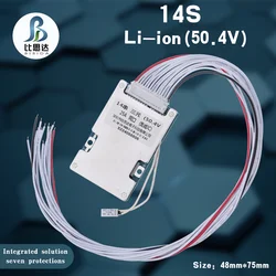 Bisida 14S 50,4 V 51,8 V li-ion батарея BMS 20A/40A/50A плата защиты BMS PCBA для 18650 аккумуляторной батареи