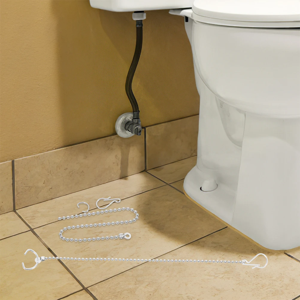 

2 Pcs Flap Chain Flush Handle Accessory Replacement Toilet for Flapper Hook Ring