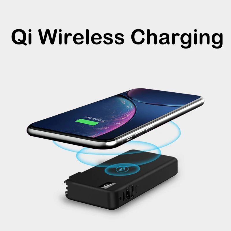 3 في 1 تشى شاحن لاسلكي قوة البنك 10000mAh بنيت في التيار المتناوب التوصيل شحن سريع Powerbank آيفون 13 12 هواوي شاومي Poverbank #4