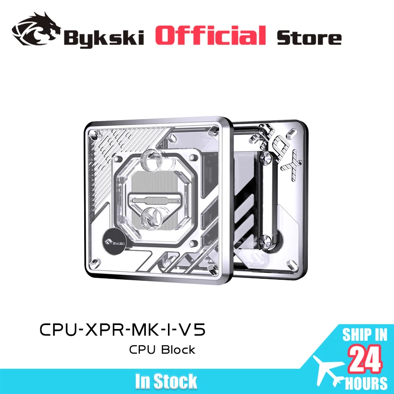 bykski microchannel water cooler radiator cpu block use para intel lga1700 1200 2011 amd ryzen 02 mm cpu xpr mk i m v5 01