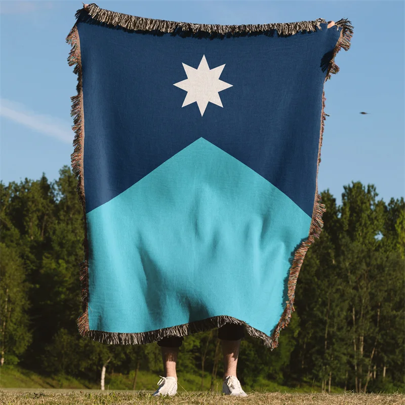 Aertemisi Minnesota United States of America Jacquard Fringed Woven Throw Blanket
