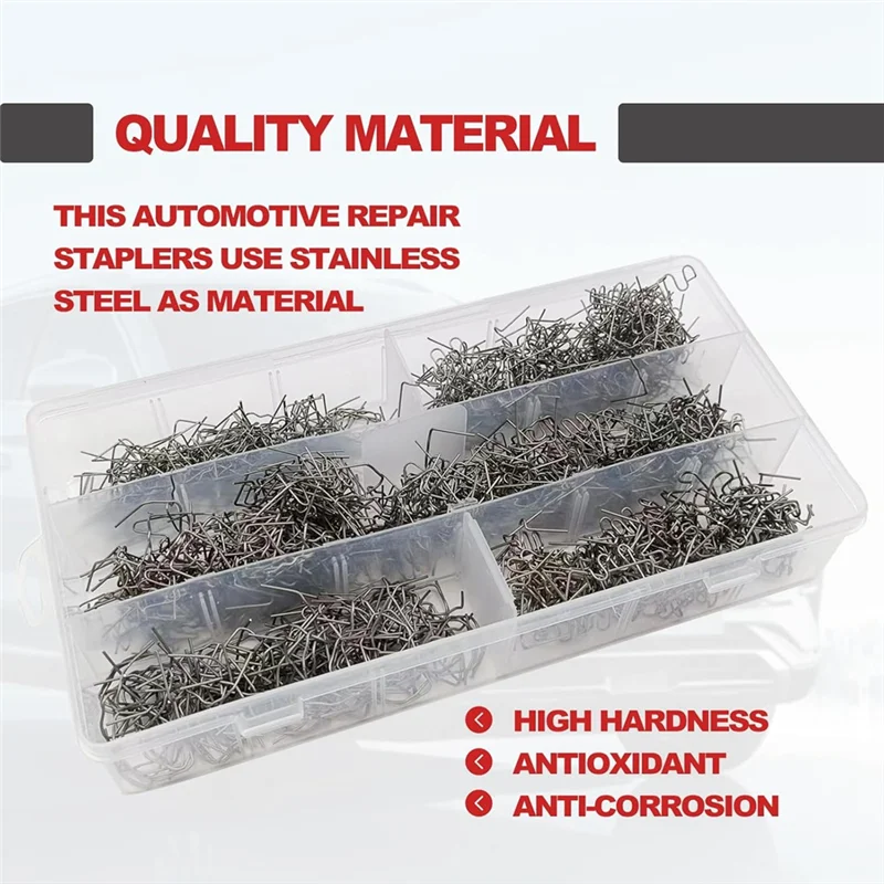 

ABDJ-1200 Plastic Welder Staples 6 Types Hot And Wave Staples For Car Bumper Repair,Architectural Modeling, And Plastic Craft