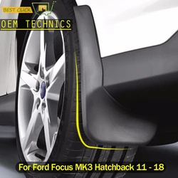 4pcs Fender Flares Car Mud Flaps Splash Guards Mudflaps for Ford Focus 3 MK3 Hatchback 2011 2012 2013 2014 2015 2016 2017 2018