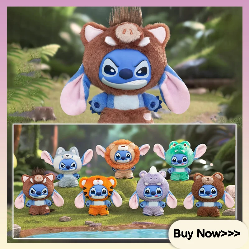 Stitch Wild Animal Series Vinyl Doll Blind Box Cartoon Companion Doll Exquisite Bag Pendant Decoration Surprise Mystery Box Gift