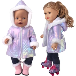 Ropa de muñeca de 43 cm, chaquetas de plumón, abrigo cálido para Niña Americana, accesorios de muñeca, traje de chaquetas de plumón para bebé recién nacido, muñeca de 18 pulgadas