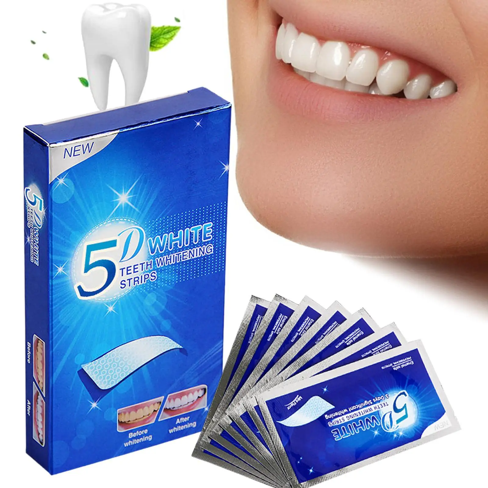 14Pcs Whitening Strips for Tooth for Adults Professional Tooth Stain Removal for