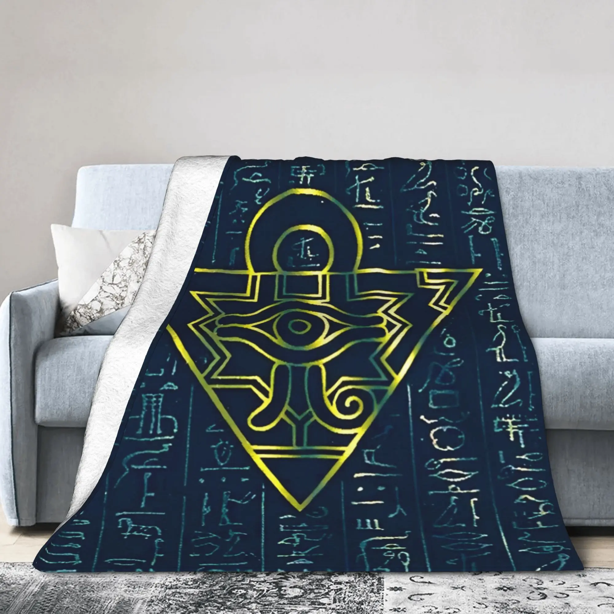 Anime Yu Gi Oh Card Blanket  Flannel Funny Warm Throw Blankets for Home  Winter