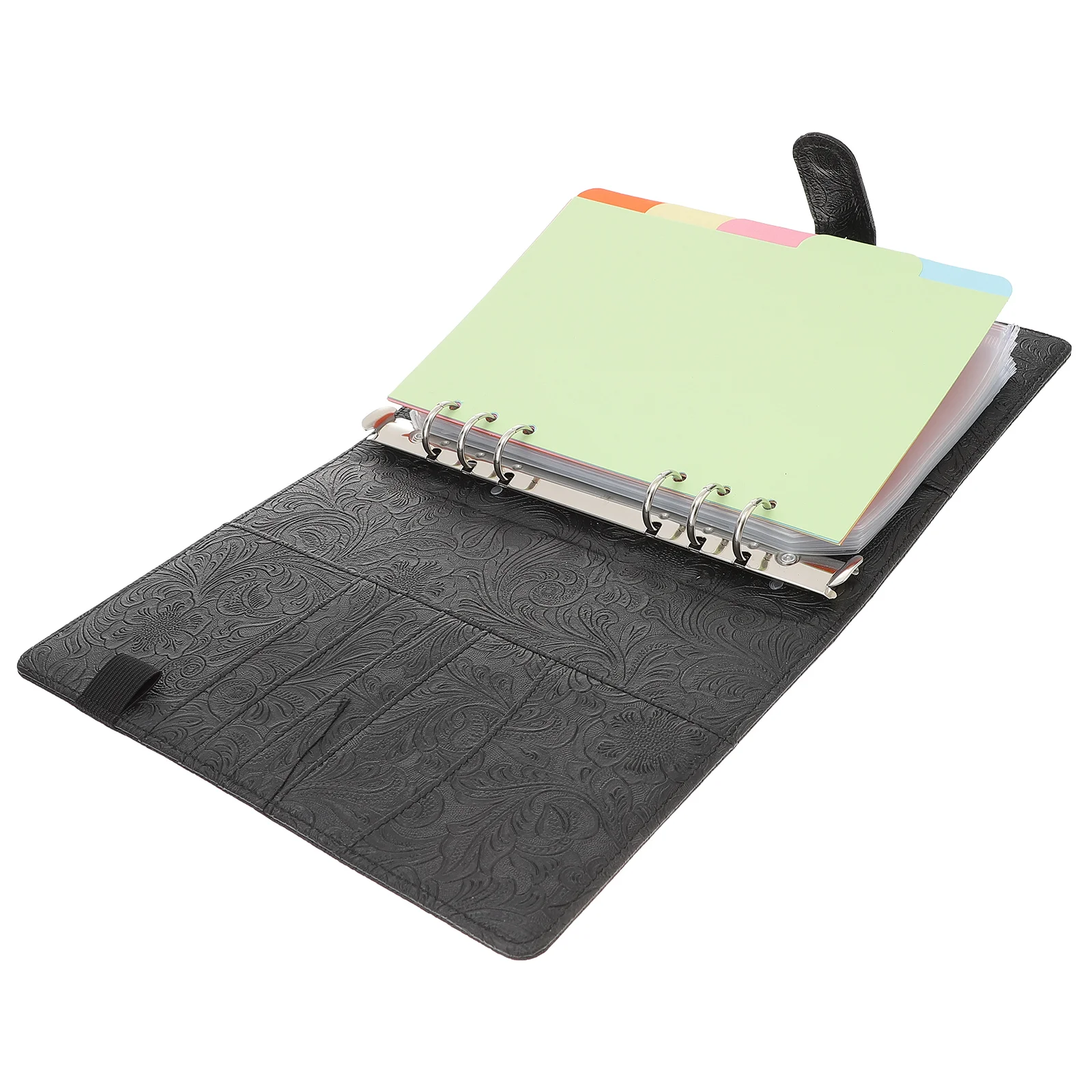 

A5 Binder Budget Book Cash with Envelope Money Organizer for Label Saving Black