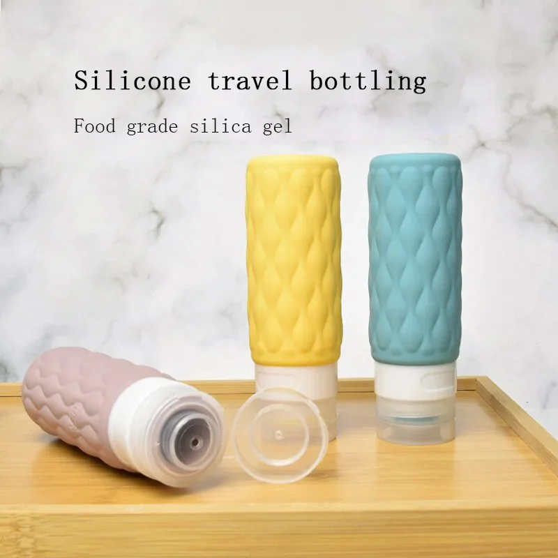 1/3/4pcs 100ml Silicone Squeeze Refill Bottle Set Travel Portable Soft Dispenser Tool Mini Lotion Bath Empty Container