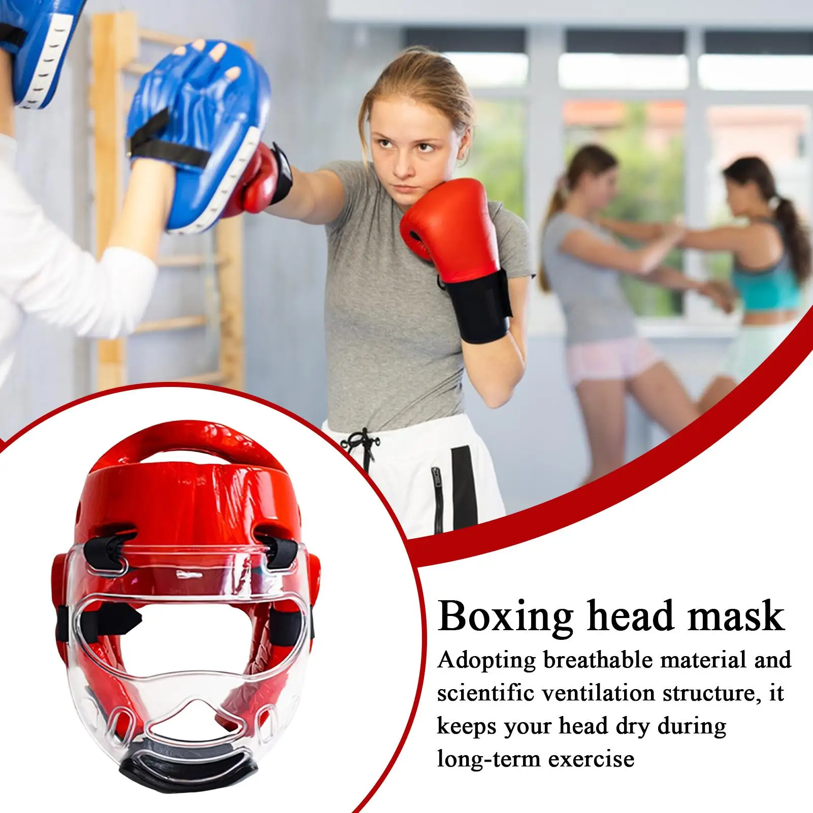

Boxing Head Guard MMA Head Protection Lightweight Boxing Training Equipment For Martial Art Sparring Muay Thai Karate