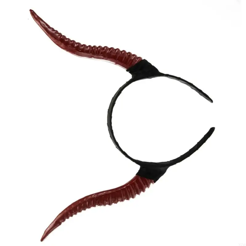 N7YF Mô Phỏng Sừng Linh Dương Đầu Gothic Trang Phục Băng Đô Quấn Tóc Sừng Dê Hairhoop