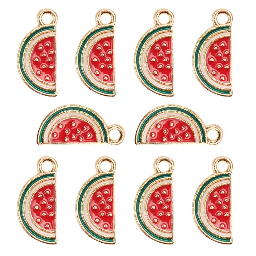 

Watermelon Shaped Alloy Enamel Pendant DIY Jewelry Making Charms Necklace Bracelet Earrings Accessories Fashion Pendants Set