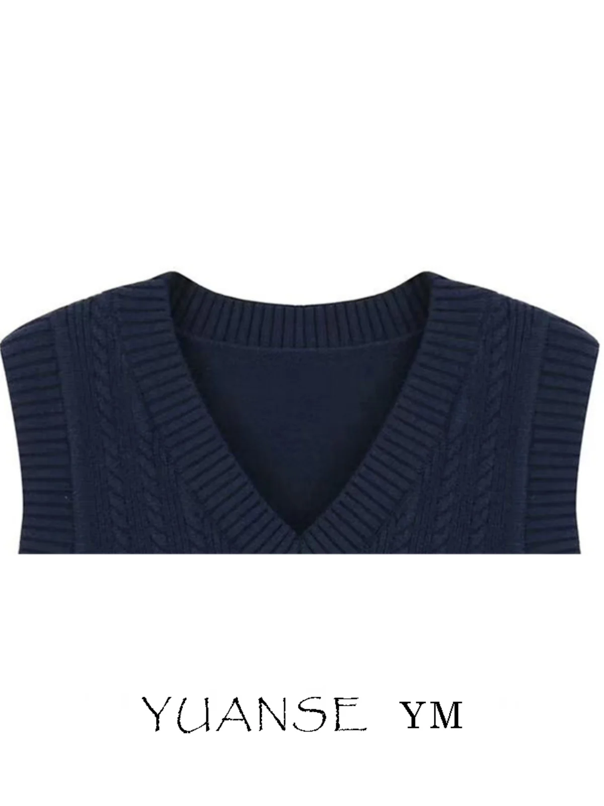 

Retro College Sle Embroidered Knitted Vest Women's Spring Autumn Faion Slimming Layering Sweater Vest Trendy V-ne Pure ...