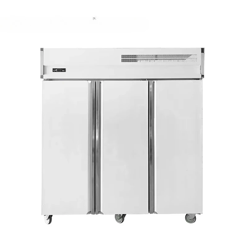 # L Wholesale Price Kitchen Stainless Steel Two Double Door Upright Refrigerator Restaurant Upright Freezer Chiller m
