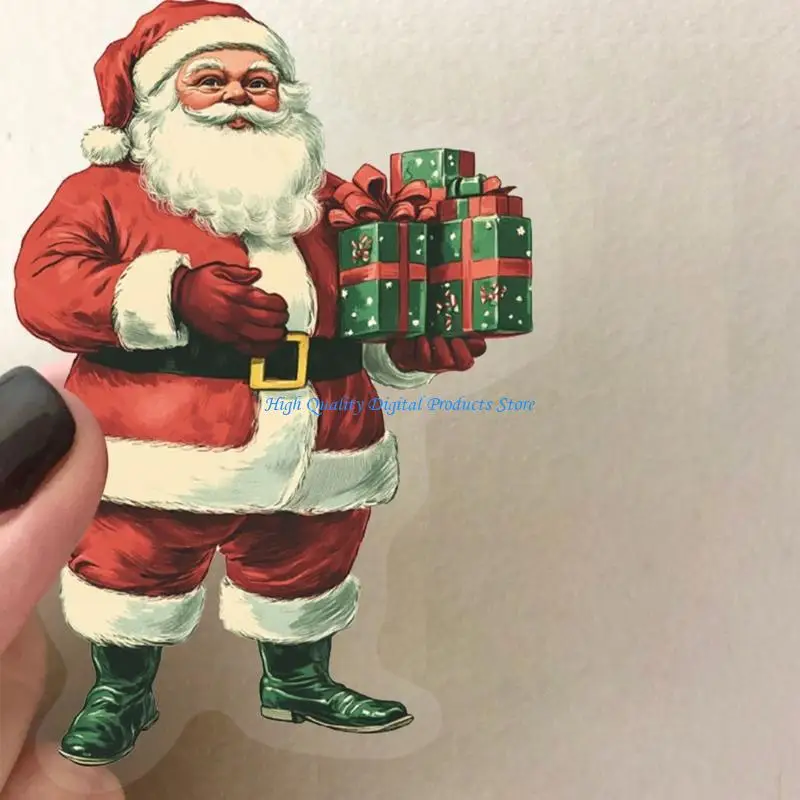 U2JEレトロスタイルのホリデーデカール50pcsクリア防水装飾ステッカー