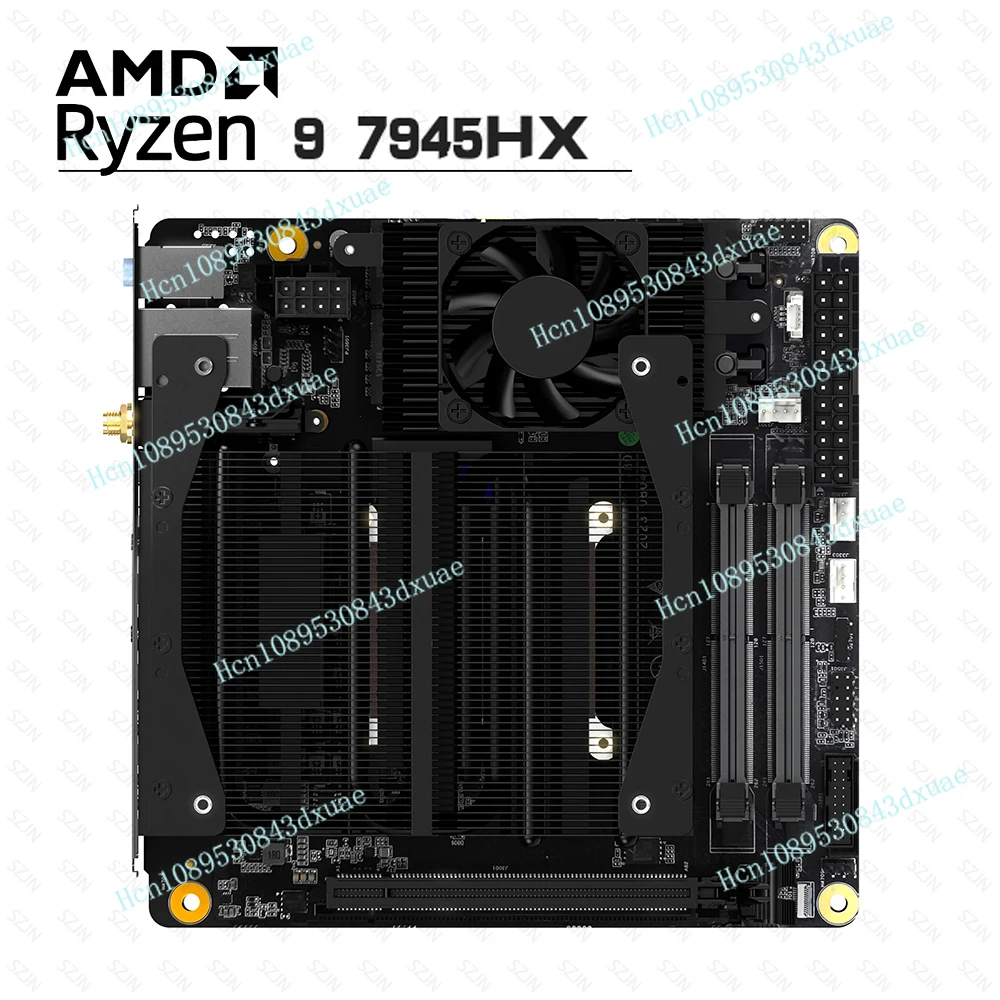 BD790I ITX Motherboard AMD Ryzen 9 7945HX Onboard PCIe 5.0 x16 Slot Dual PCIe5.0 M.2 Support DDR5 2.5G RJ45 USB 3.2 WiFi 6E