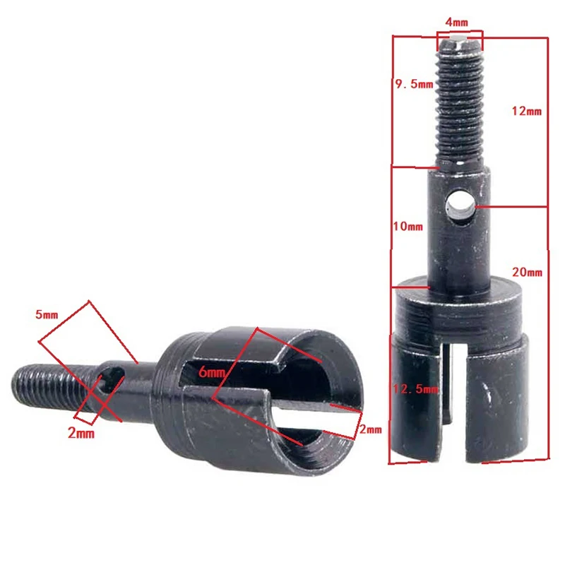 8 Uds eje de transmisión de Metal de acero 61mm Dogbones y eje de rueda 02033 + 02003 para HSP 1/10 94123 94122