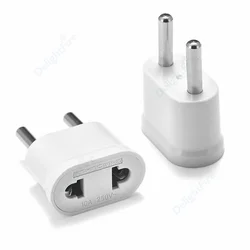 Adapter wtyczki EU Adapter podróżny z USA na UE AU Korea Euro Europejski UE na USA Ameryka Chiny Kanada 2-pinowy konwerter AC Zasilacz sieciowy