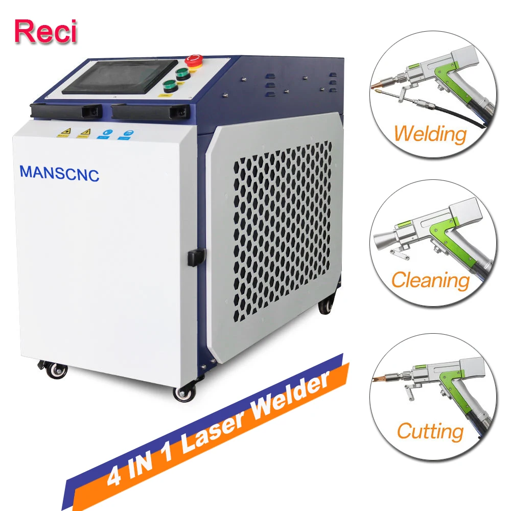 Mini Portable 1500w 4 In 1 Laser Welder Machine Price RECI Handheld Fiber laser Cleaning Machine For Metal Steel