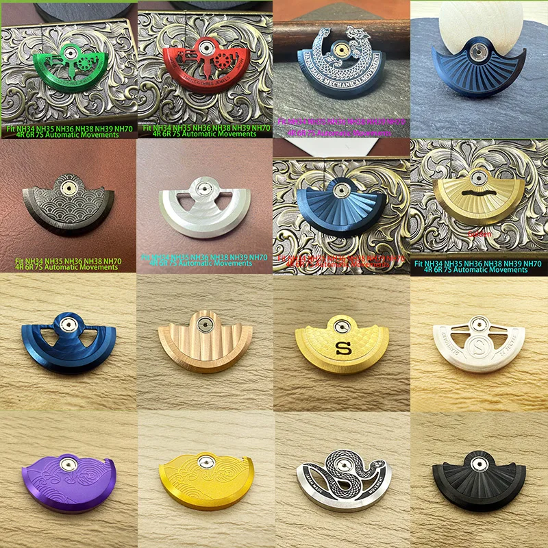 Customize NH35 Movement Rotor Fit for NH34 NH35 NH36 NH38 NH39 4R35 7S26 Movement Pendulum Oscillating Weight Refit Hammer Rotor