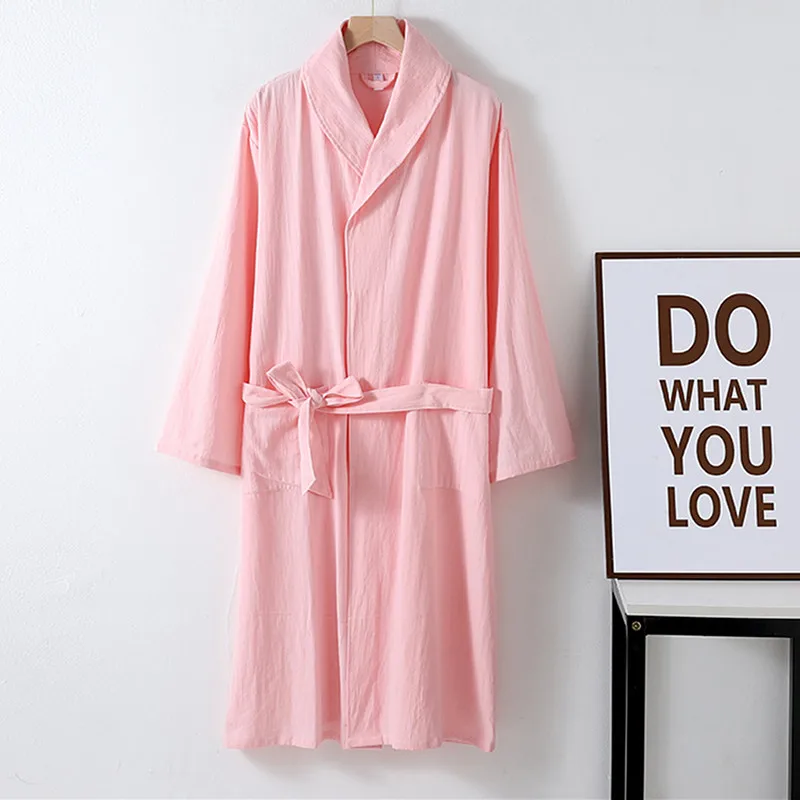 

100% Cotton Sleepwear For Sleeping Robe Women's Pajamas New Autumn Winter Wedding Dress Big Size Loose Shower Bathrobe Female