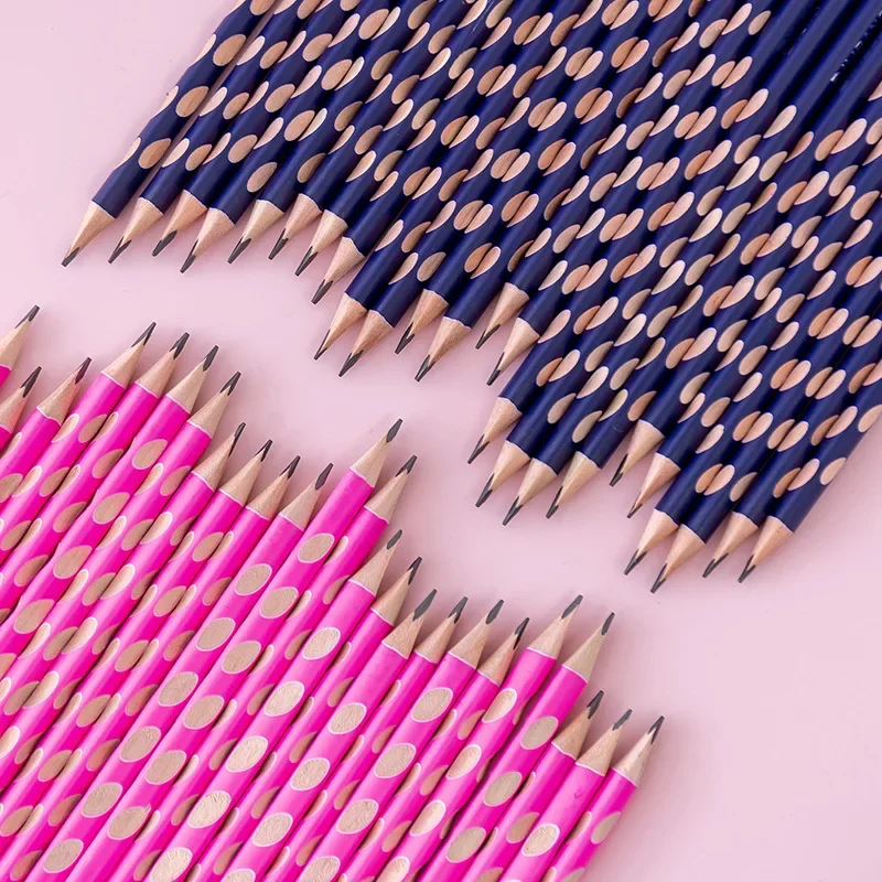 

10pcs Triangle Wood Pencil HB Graffiti Graphite Pencil Correct Writing Posture Children's Pencils School Student Stationery