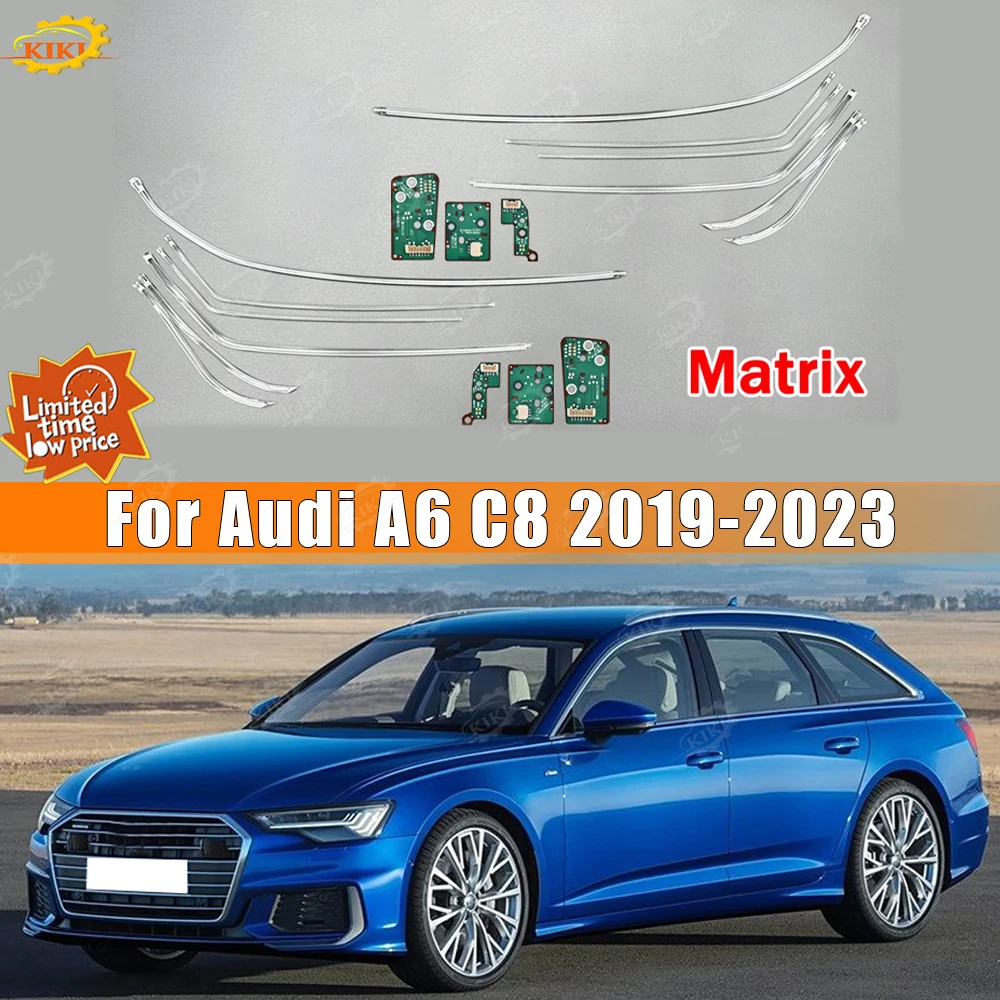 Fit For Audi A6 C8 2019-2023 Matrix DRL Automotive Headlight Light Guide Tubes Daytime running light tubes Light source chip