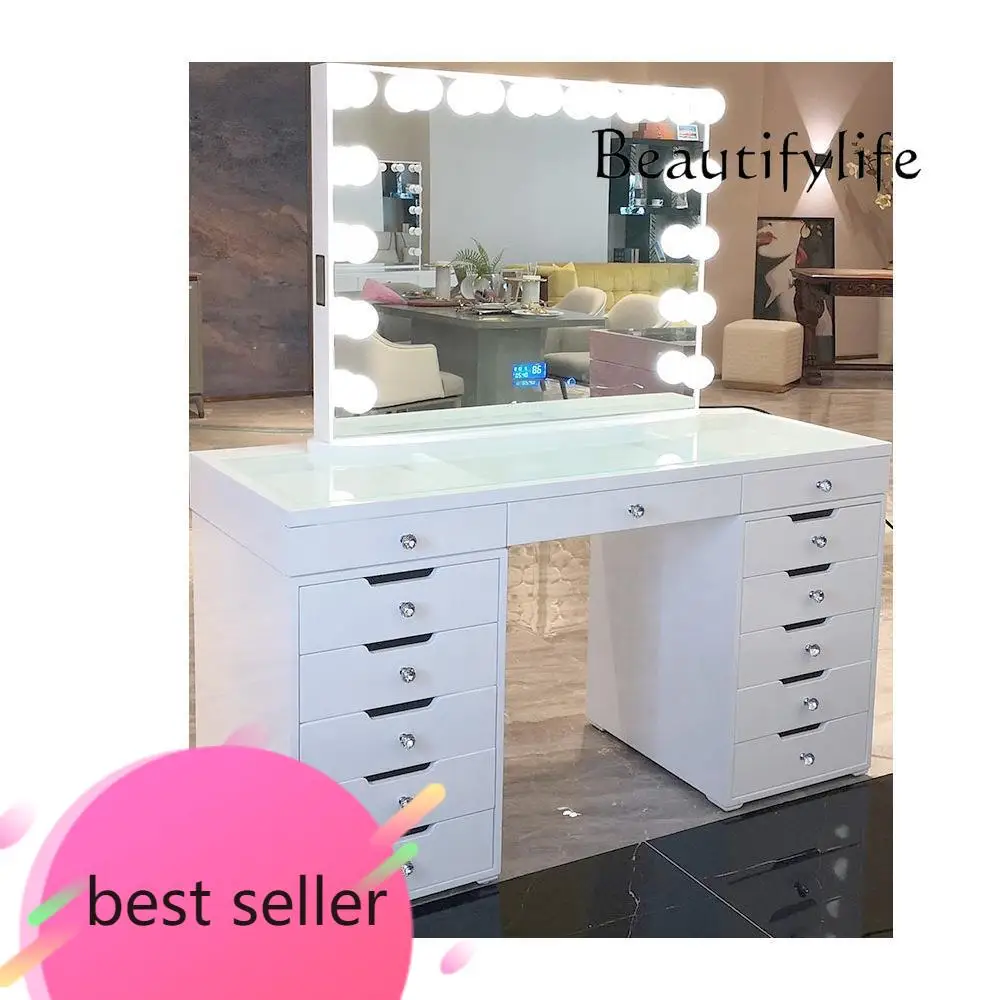 Makeup table special black fashion American white dresser commercial chest storage bridal shop