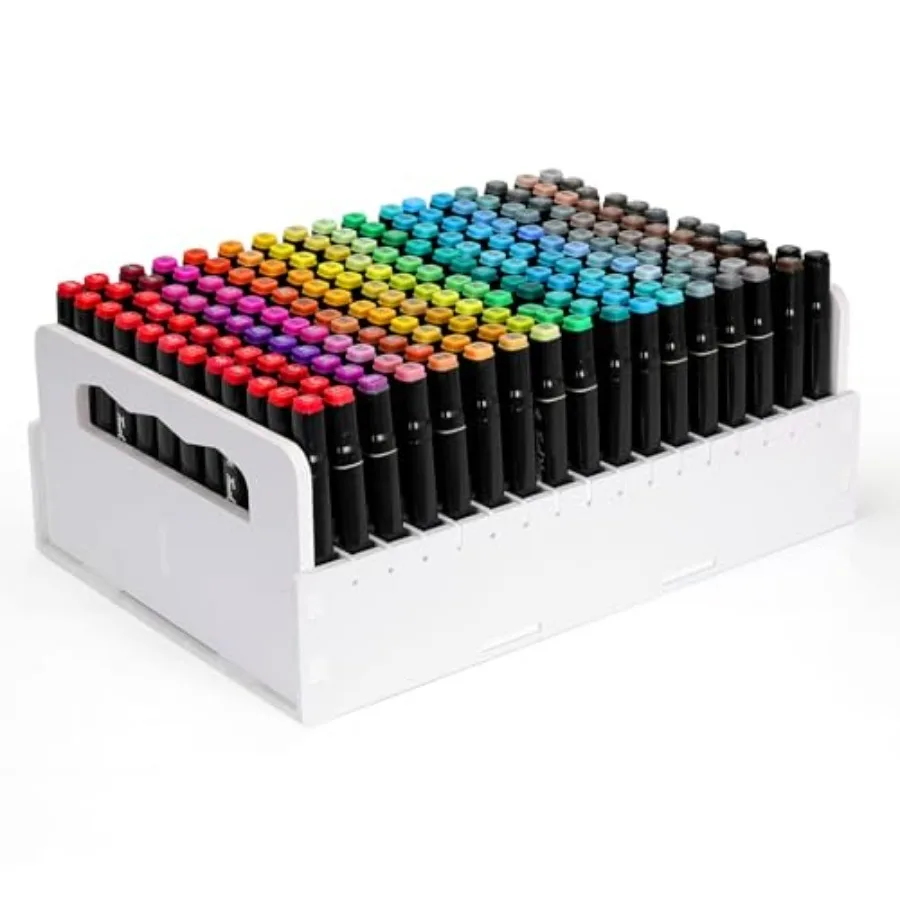 

Marker Pen Organizer Holder, 204 Slots Art Marker Pens Colored Pencils Rack for Desk Carts, Craft Supply Organizer for Home Cla