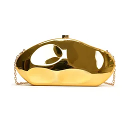 Golden Bag Party Evening Clutch for Wedding Style with Luxurious Women's Evening Dresses Chain Purse Branded Festa Coin Wallet