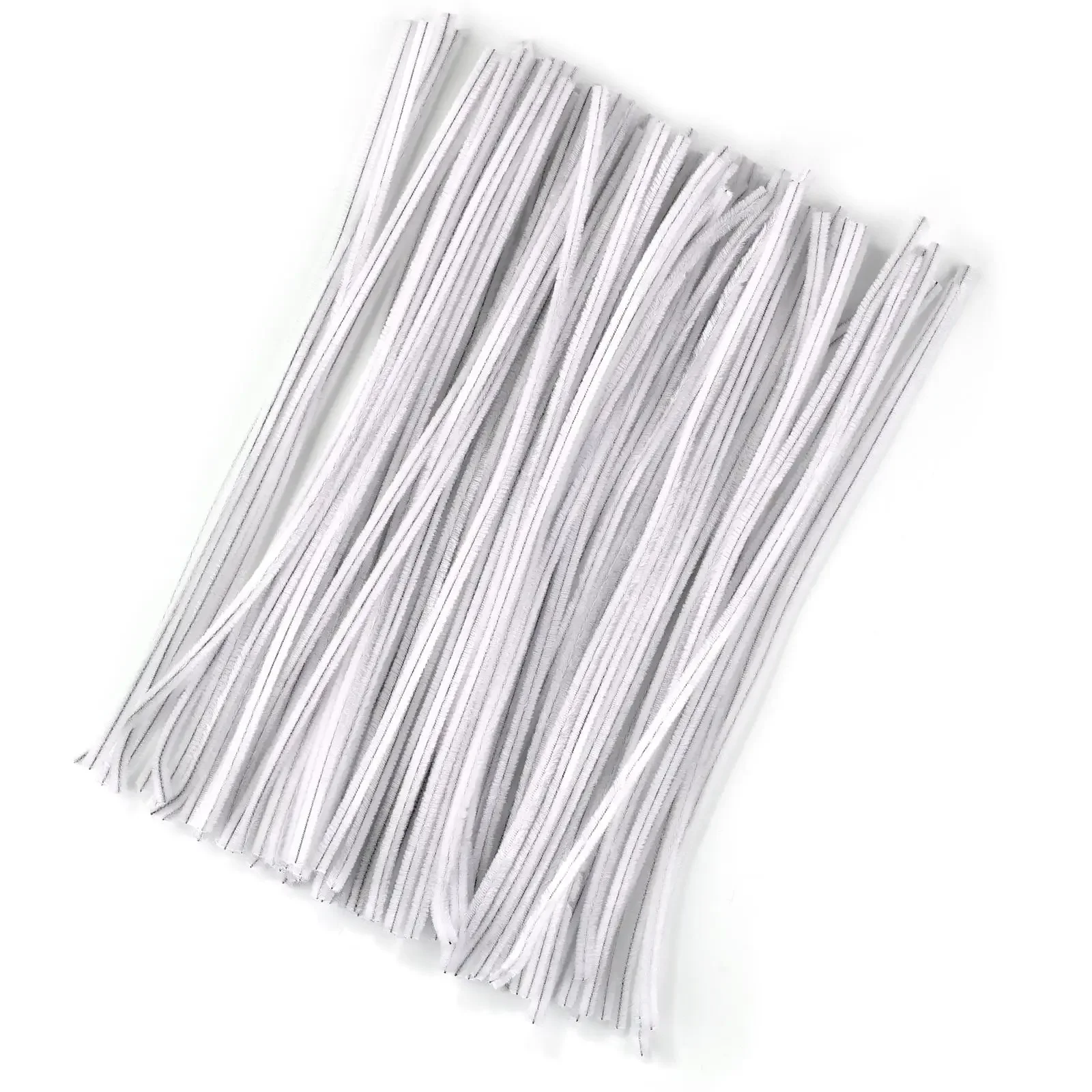 100 Stuks Pluche Stok Draaien Bar Chenille Stengels Draad Pijp Kinderen Speelgoed Diy Strips Creatieve Hobby Materiaal Stem Ijzer Vilt Draden