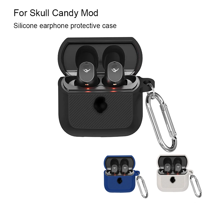 Suitable for Skull candy Mod Bluetooth Earphones Silicone Protective Case ,Solid Color Soft Cover