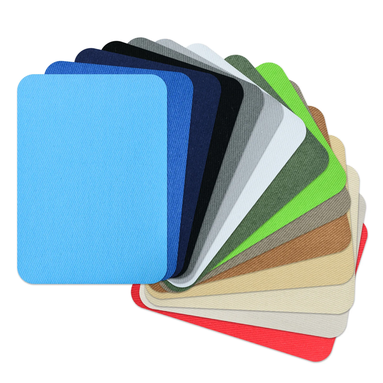 3pcs Strong Adhesive Iron-on Fabric Repair Patches, Assorted Colors - Black, Dark Grey, Dark Blue for Clothing Repair