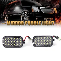 LED Under Mirror Signal Side Marker Light Puddle Light For 2007-2014 Chevy Silverado 2500HD 3500HD Tahoe GMC Yukon Suburban 1500