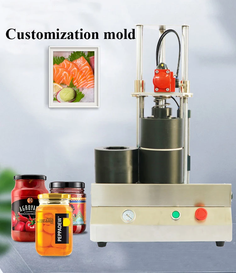 Semi-automatic Glass Metal Jar Bottle Cans Vacuum Capping Sealing Machine