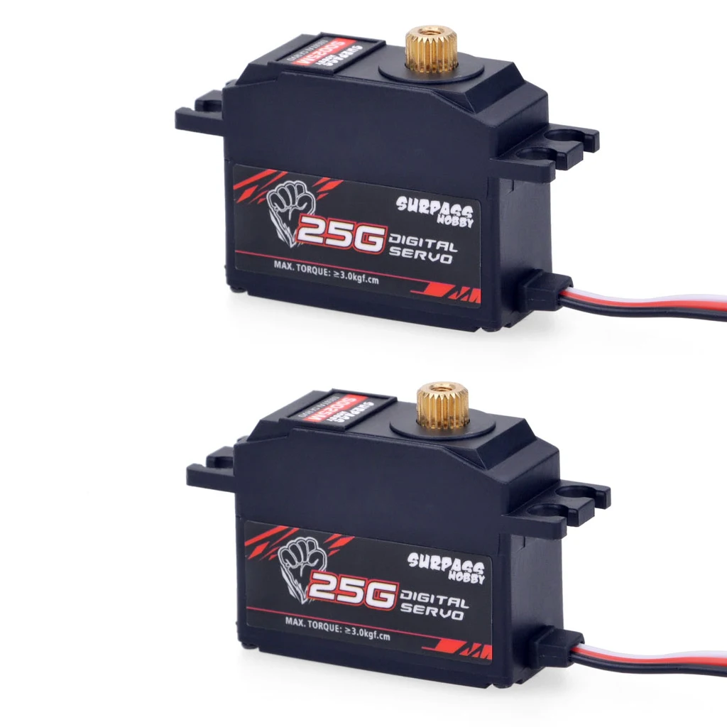 SURPASS Hobby Digitale Servo 9G 17G 25G Metal Gear micro Servo Hoog Koppel 4.8-6V voor 1/8 1/10 RC Auto Vliegtuig Robot Zweefvliegtuig