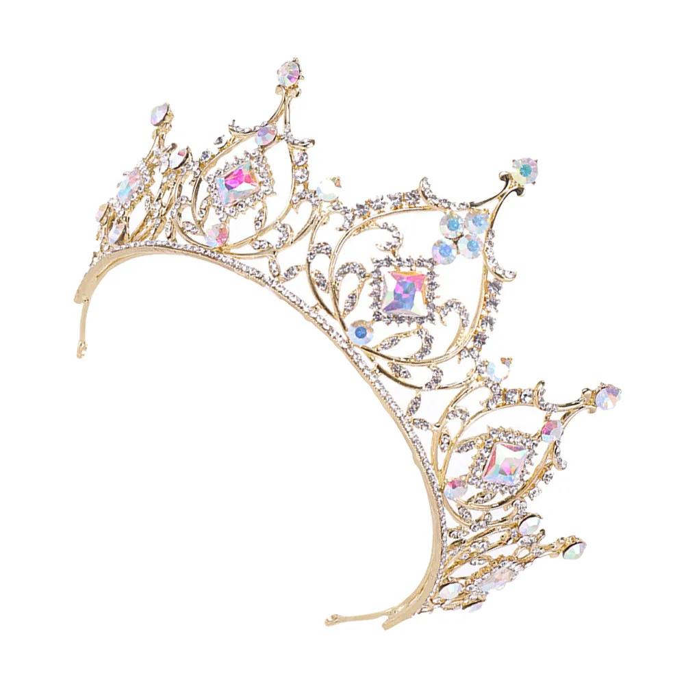 

1Pcs Rhinestone Crown Headband Elegant Alloy Bride Headdress Wedding Party Hair Decor Fashion Birthday Gift Accessory