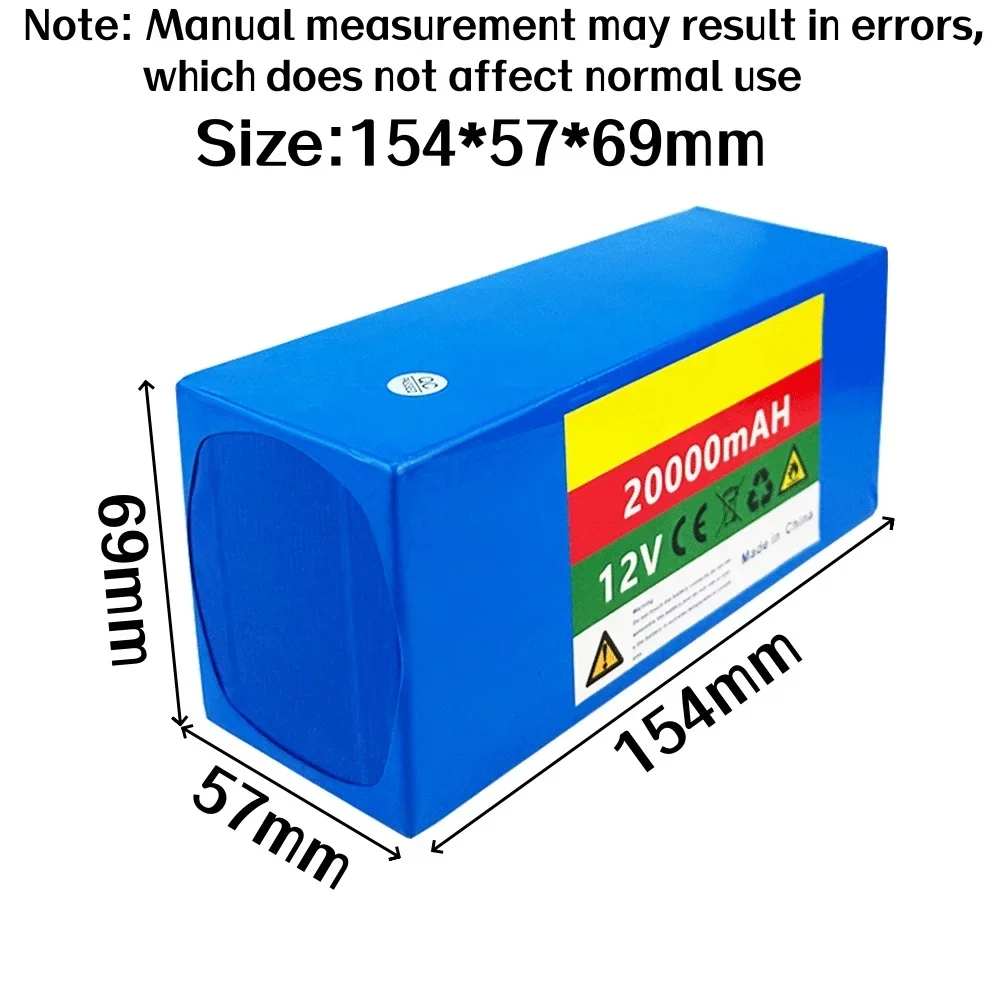 3s8p 12V 20Ah battery pack 18650 lithium ion 12V 20000mAh DC12.6V super large capacity Rechargeable battery with BMS + charger