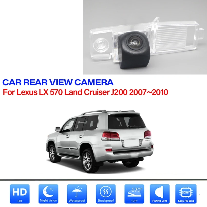 

Car Rear View Reverse Camera For Lexus LX 570 land cruiser J200 2007 2008 2009 2010 Full HD Night Vision Rear camera Waterproof