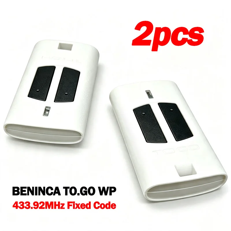2PCS BENINCA Remote Control TO GO TOGO 2WP 4WP WP Garage Door Opener Remote Control BENINCA TO.GO 2WP 433.92MHz Fixed Code