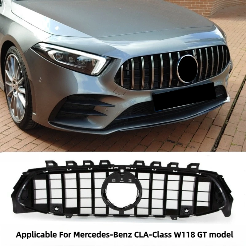 

For Mercedes Benz CLA Class W118 2020-2023 GT Model Sport Front Inlet Grill Bumper Grille Radiator Grid Hood Automobile Parts
