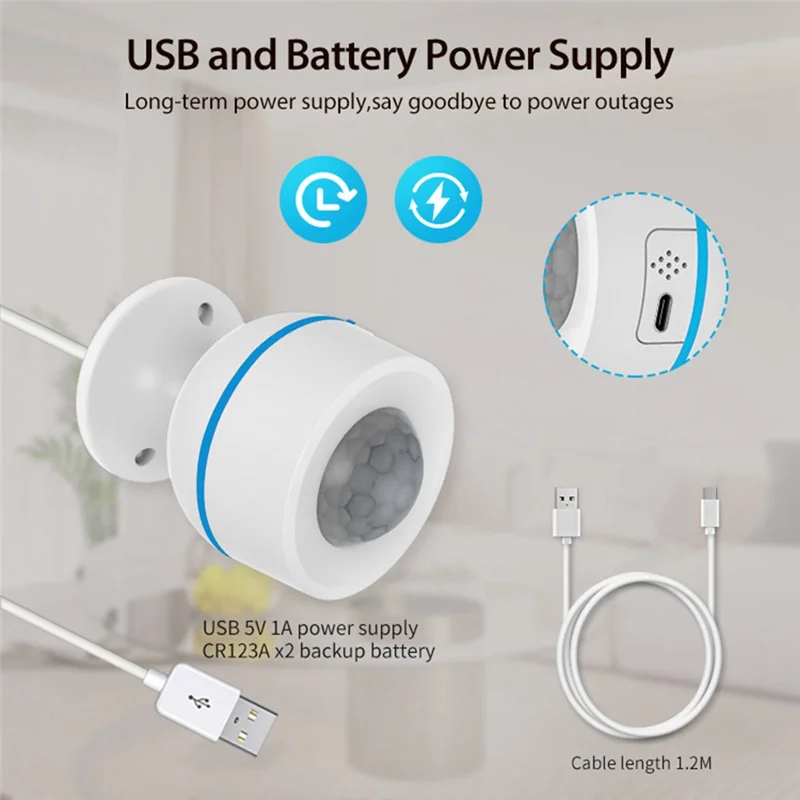 

【Superdeals】Tuya Matter Thread PIR Motion Detector Wireless Human Body Infrared Detector Work With Homekit Alexa Google