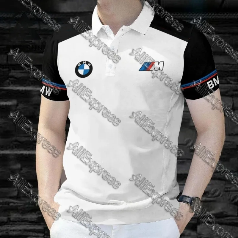 

Summer Unisex Breathable Short Sleeve Polo Shirt 2025 New Style Comfortable Sport T-shirt BMW Logo Printed for Motorcycle Riding
