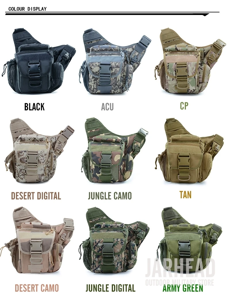 Wasserdichte Camouflage-Umhängetasche für Outdoor-Aktivitäten, Robuste Herren-Klettertasche für Reisen, Wandern und Outdoor-Ausrüstung – Detail 3